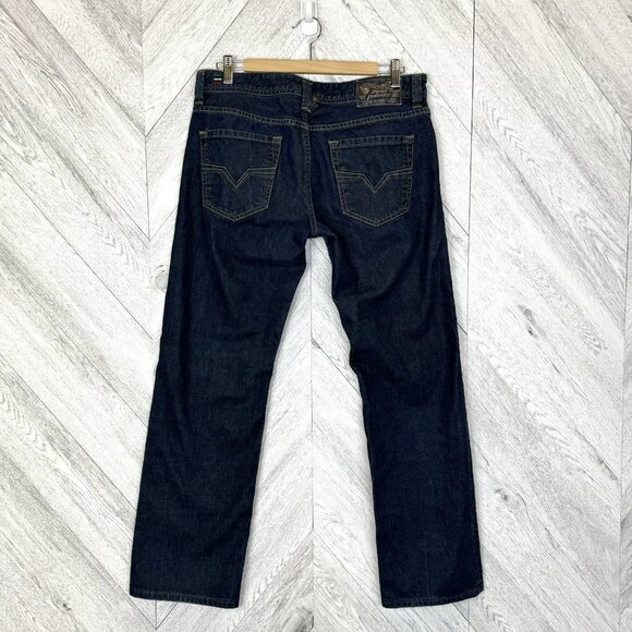 Diesel Larkee Regular Straight Denim Jeans Mens Size 32x30 Button Fly Italy - Picture 7 of 10